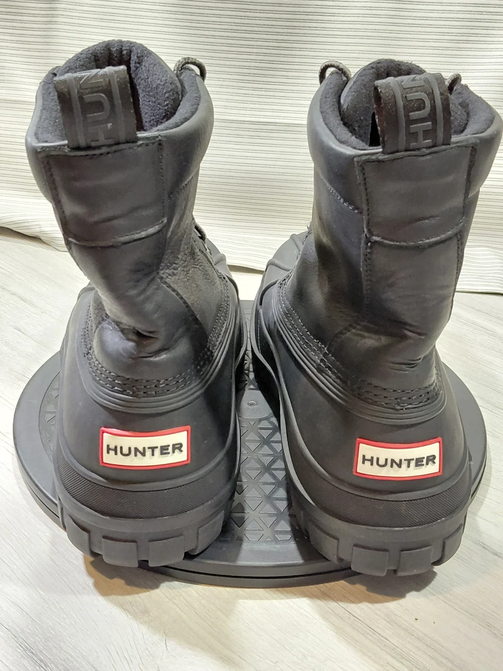 NEW Hunter Men Southall Black Waterproof Insulated Lace-Up Winter Boots SIZE 12M